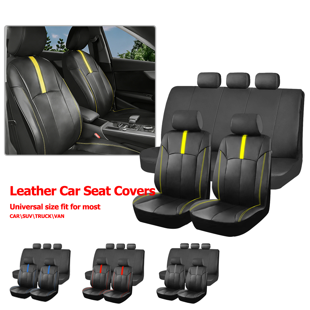 Interior Design Co - Universal PU Leather Car Seat Covers