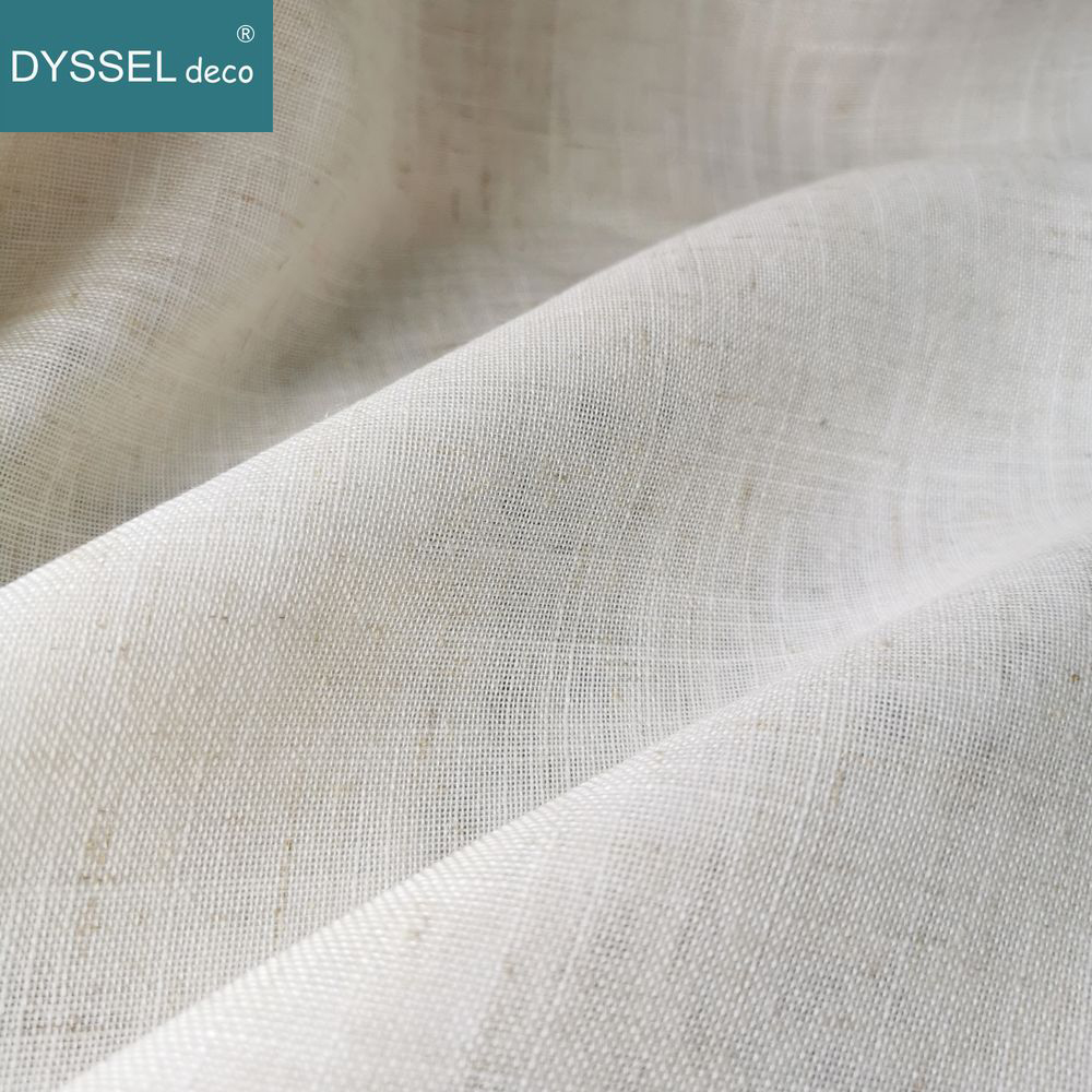 Linen Curtain Eyelet - Modern Deco Linen Look Solid Home