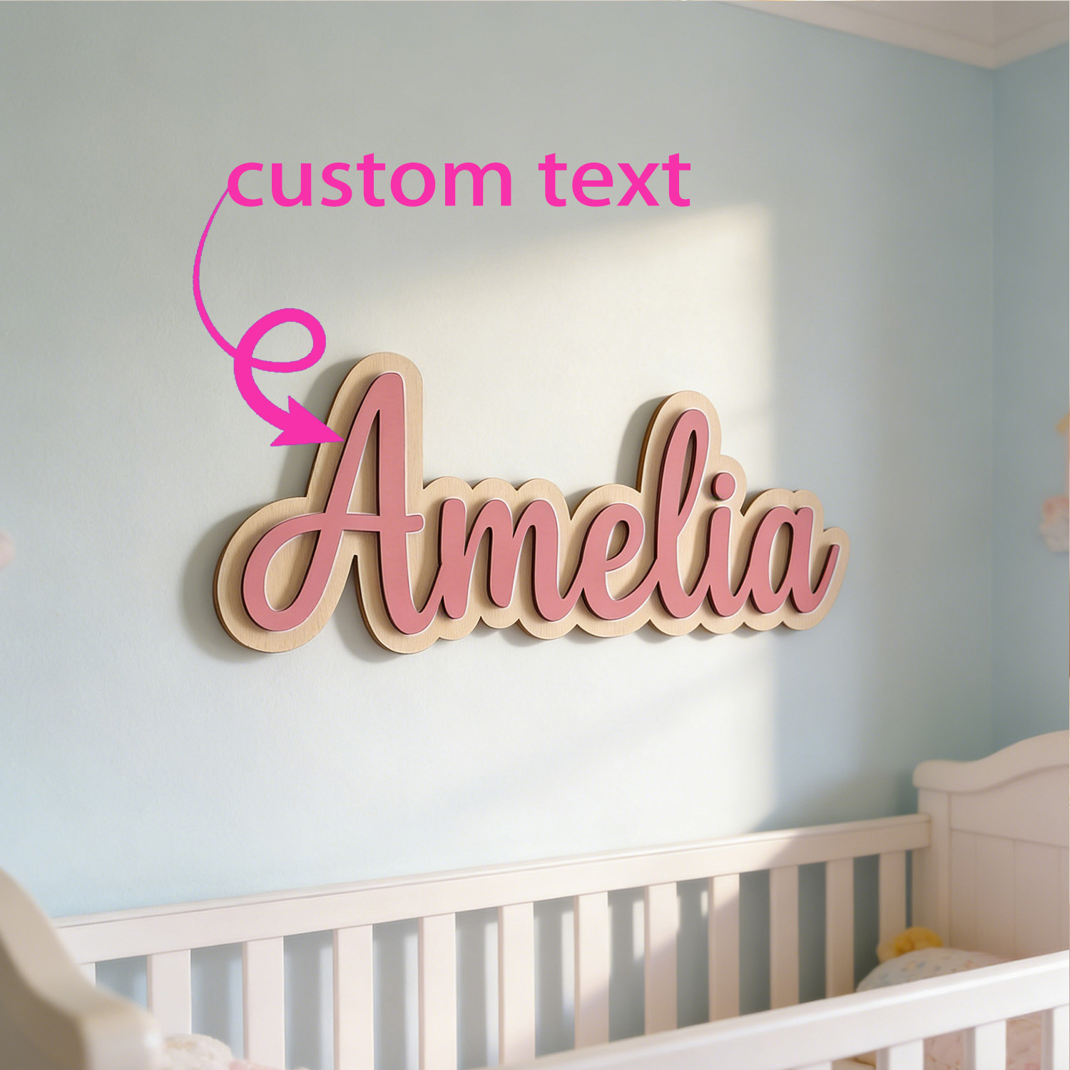 Interior Design Names - 1pc Customized Double-layer Wooden Surname Brand,