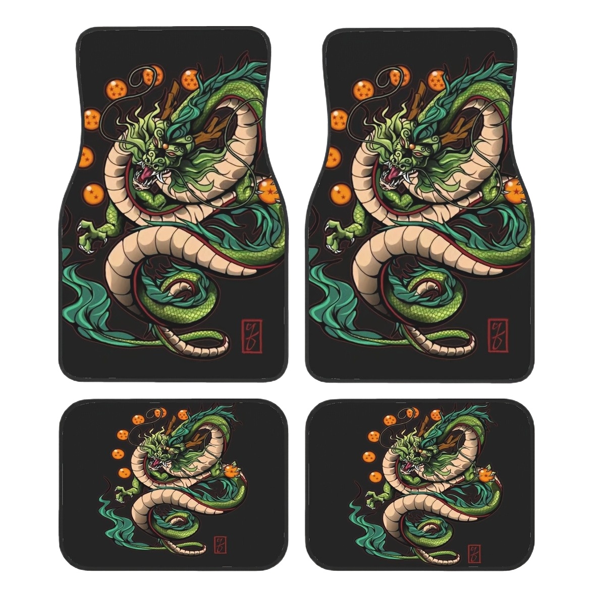 Interior Design Co - 4pcs Dragon King Design Car Mats,