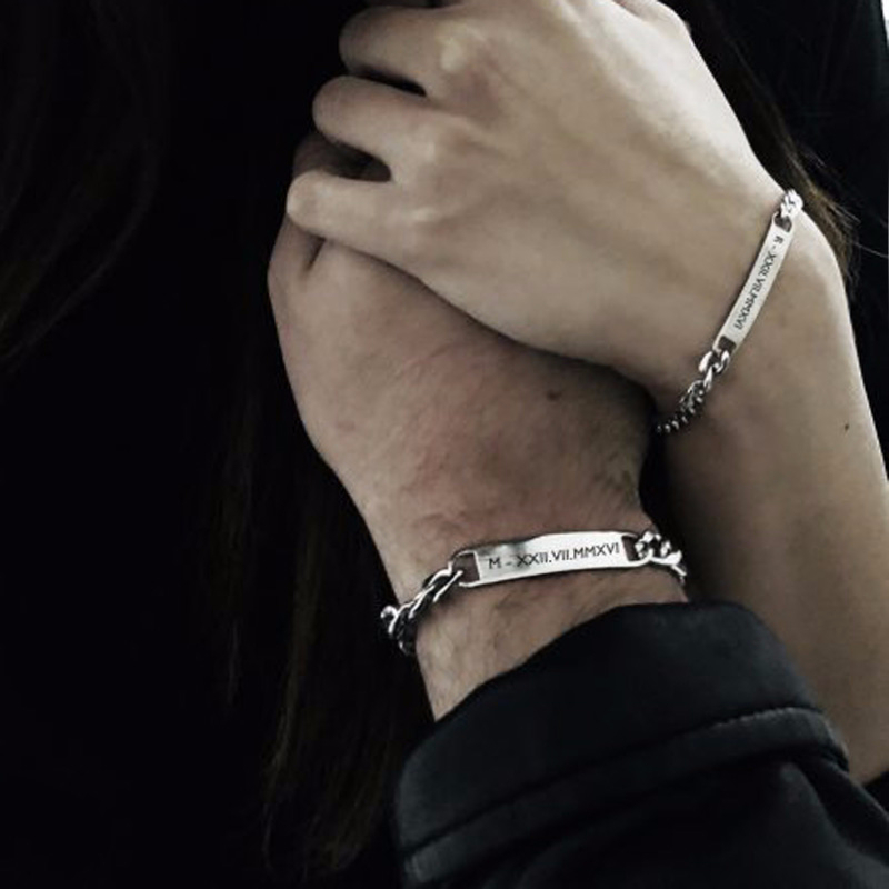 Interior Design Names - Plate Id Tag Bar Bracelet Cuban