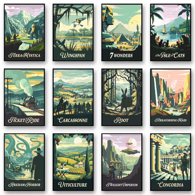 Interior Design Poster - Cartoon Abstract Game Scene Landscape Magic