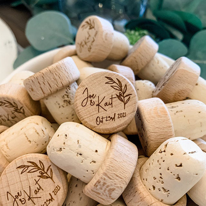 Interior Design Names - Customized Wood Wine Stopper Wedding party