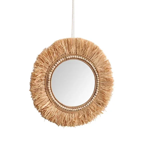 Rattan Mirror Round - Rattan Decorative Mirrors for Bathroom Hand-made