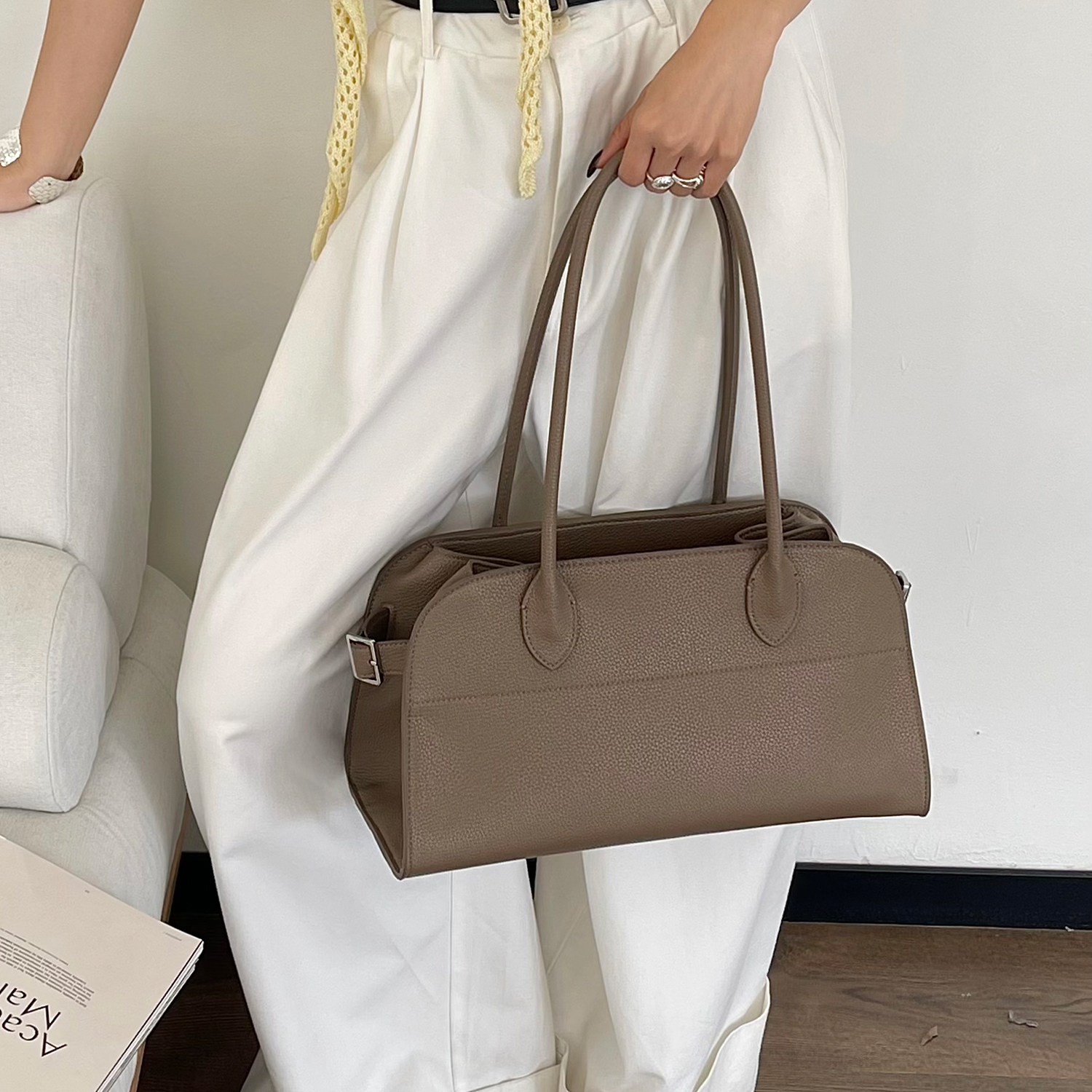 Interior Design Texture - Litchi Grain Texture Tote Bag for