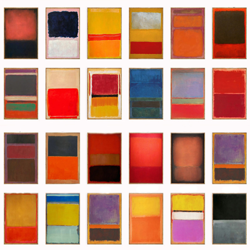 Interior Design Poster - Wall Decor, Mark Rothko Poster Sets,