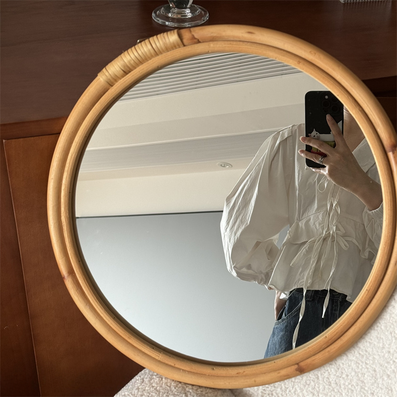 Medieval Rattan Mirror Makeup  - Rattan Mirror Round review and price