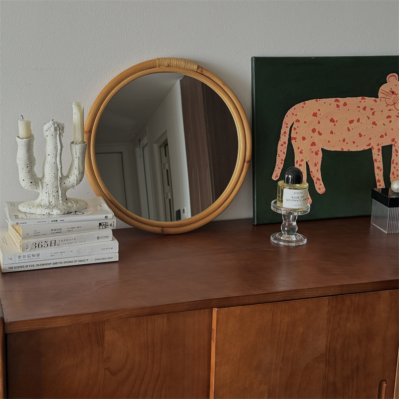 Medieval Rattan Mirror Makeup  - Rattan Mirror Round review and price