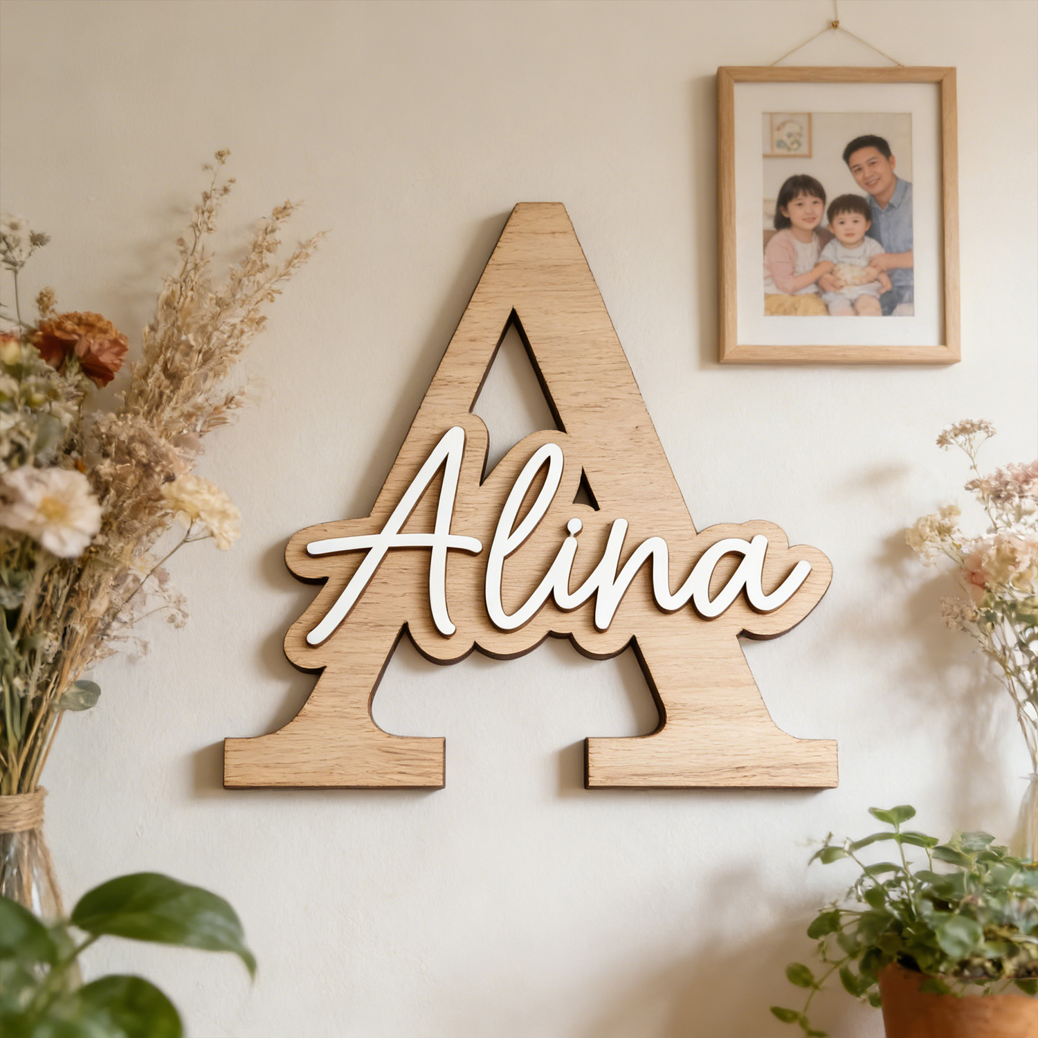 1pc Customizable Wooden Letter - Interior Design Names review and price