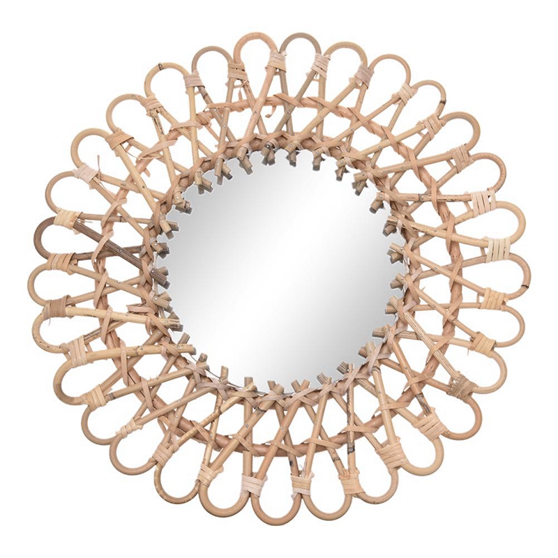 40Cm Nordic Wicker Wall-Mounte - Rattan Mirror Round review and price