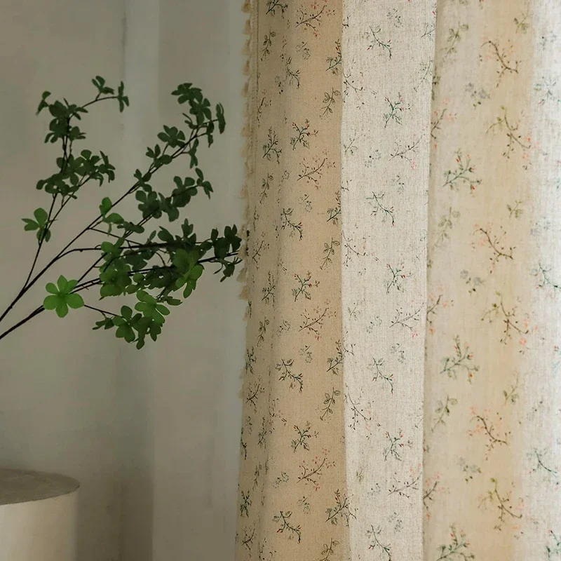Floral Farmhouse Curtains Semi - Linen Curtain Eyelet review and price