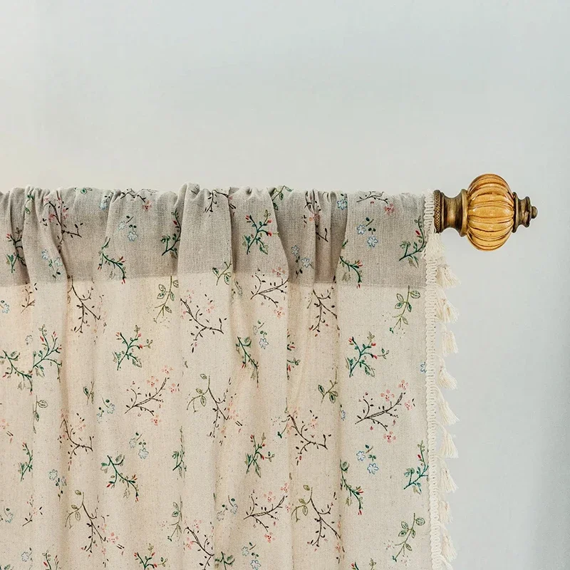 Floral Farmhouse Curtains Semi - Linen Curtain Eyelet review and price