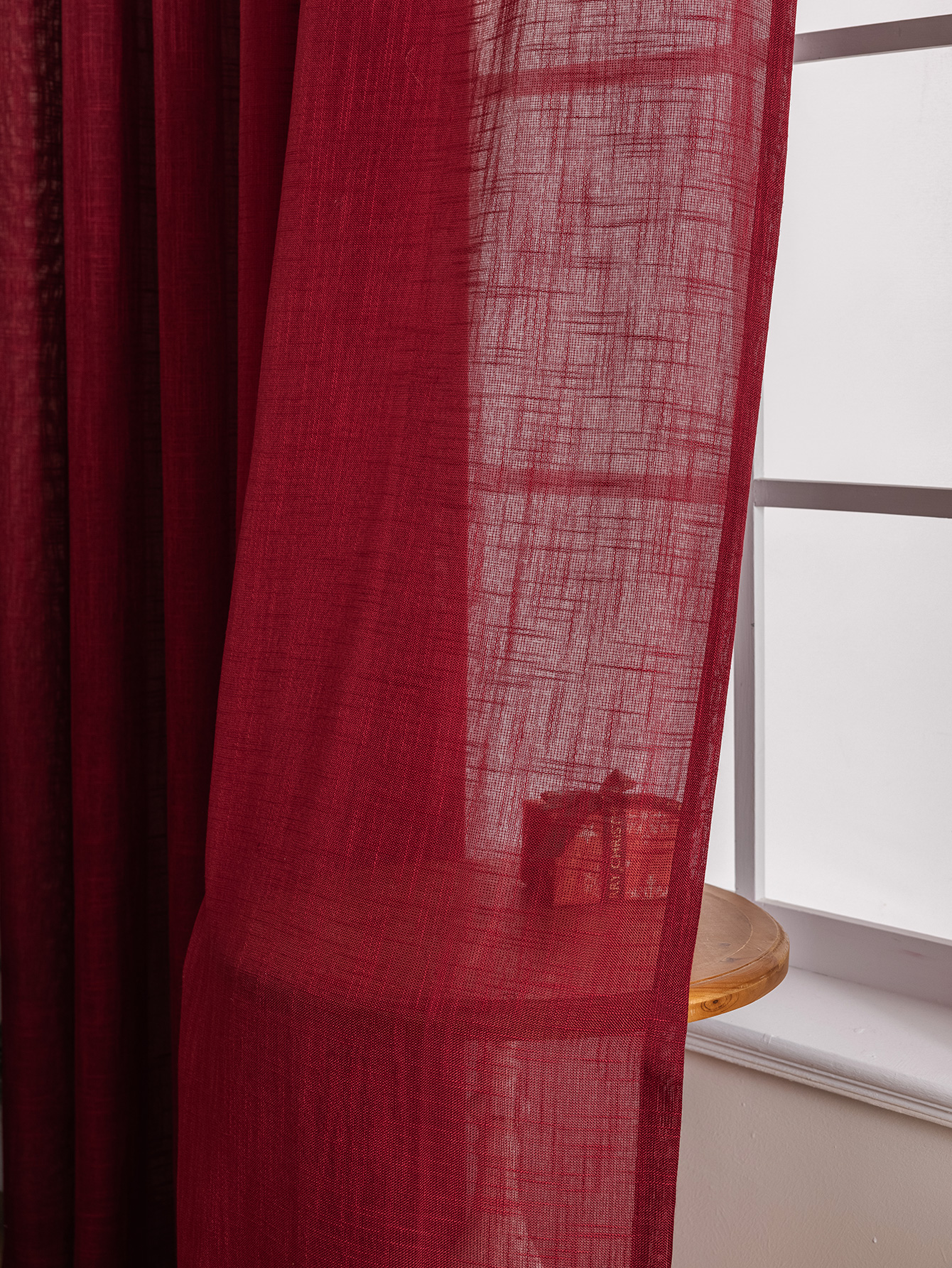 Red Linen Curtains for Living  - Linen Curtain Eyelet review and price