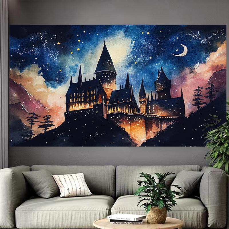 Castle Lake Wall Tapestry Fant - Interior Design Poster review and price
