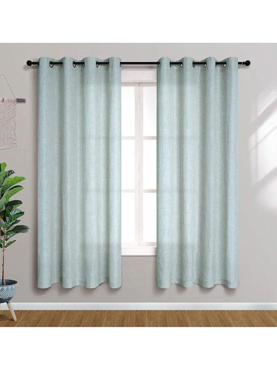 Living Room Curtains 96 Inches - Linen Curtain Eyelet review and price