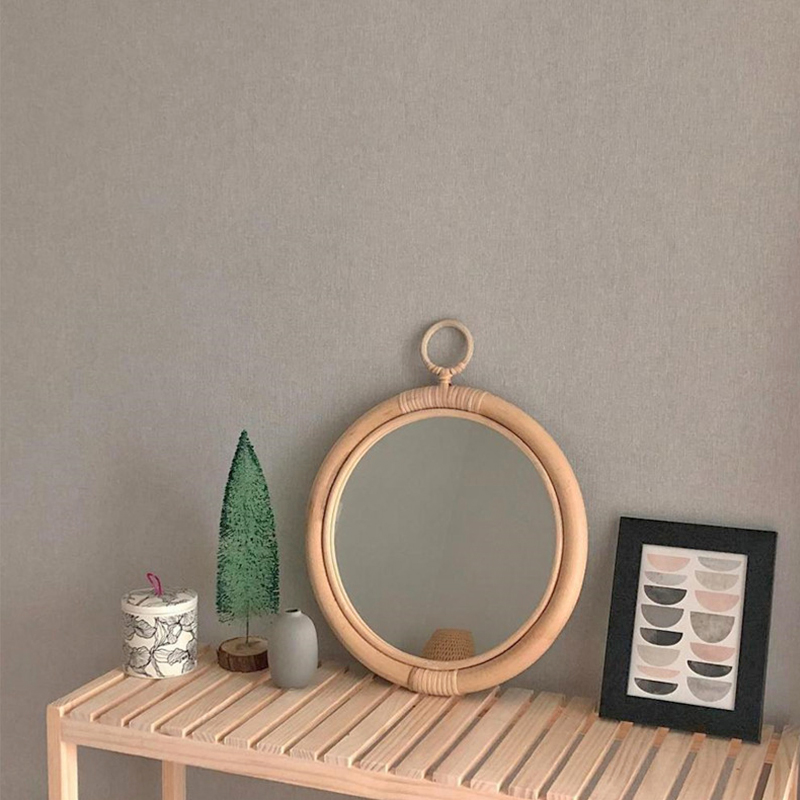 ‌Boho Rattan Wall Mirror Handw - Rattan Mirror Round review and price
