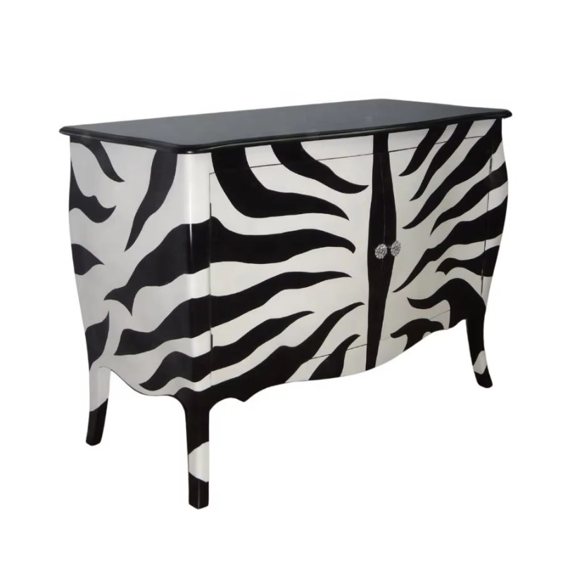 Black and White Zebra Painted  - Interior Design Monochrome review and price