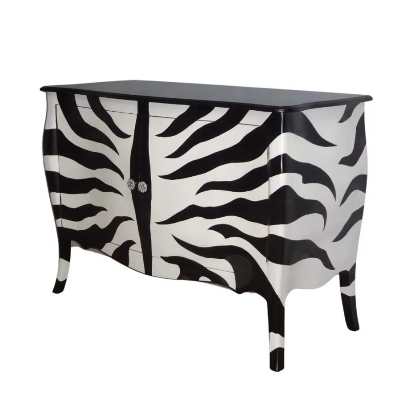 Black and White Zebra Painted  - Interior Design Monochrome review and price