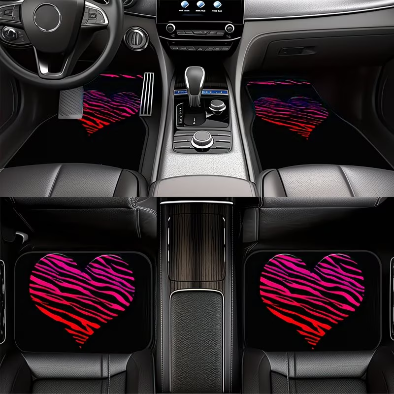 4Pcs Pink Zebra Print Heart-Sh - Interior Design Co review and price
