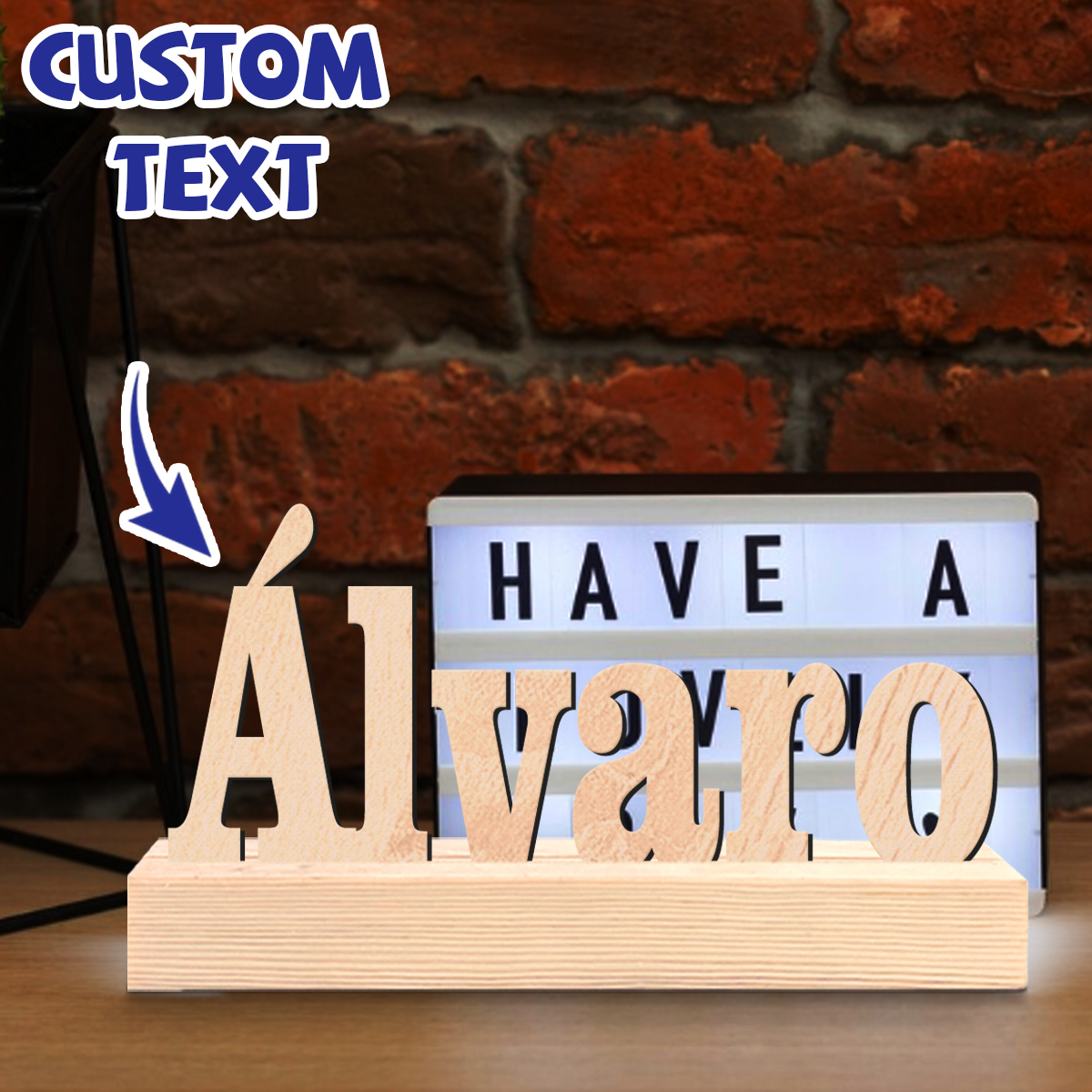 1pc Custom Wooden Name Sign Pe - Interior Design Names review and price