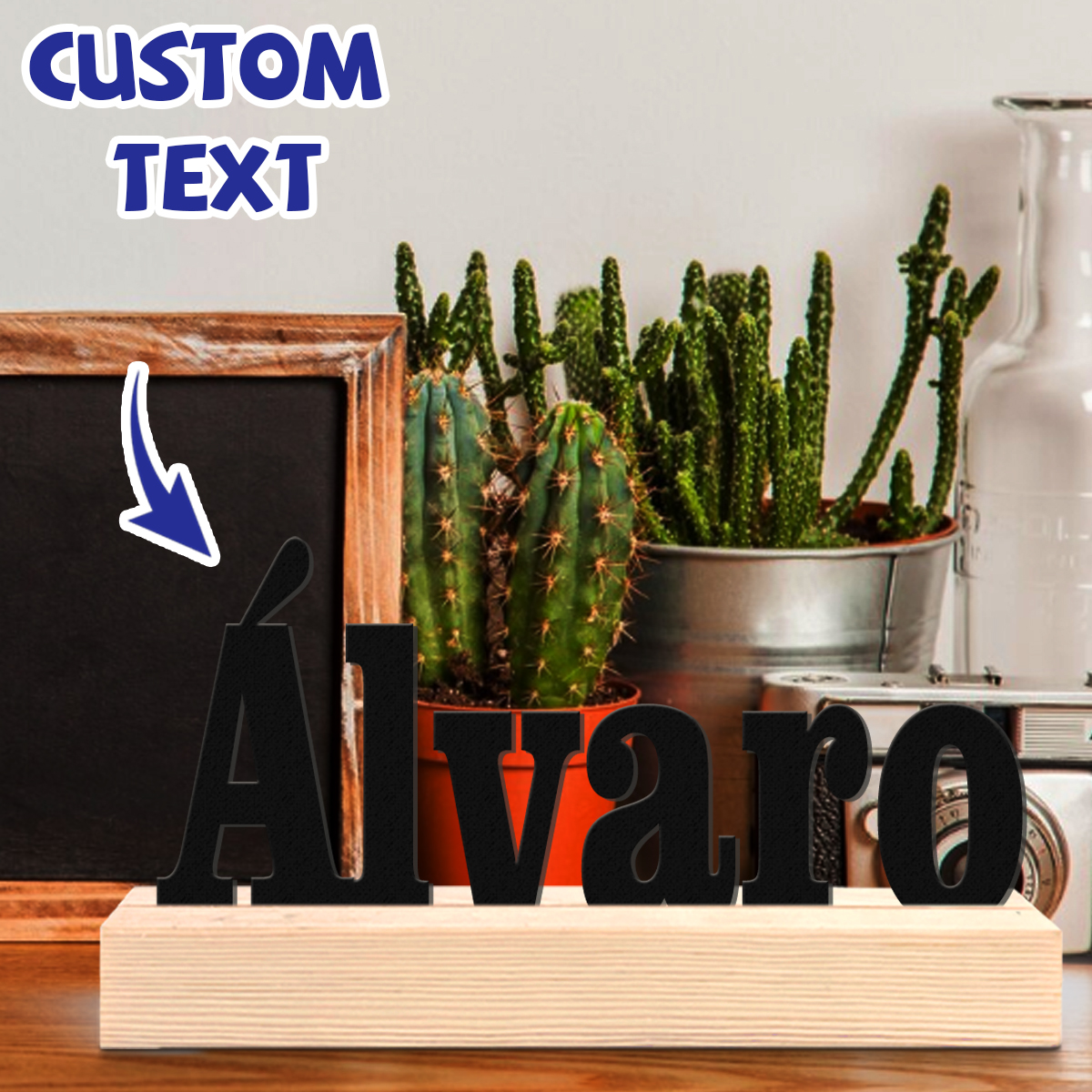 1pc Custom Wooden Name Sign Pe - Interior Design Names review and price