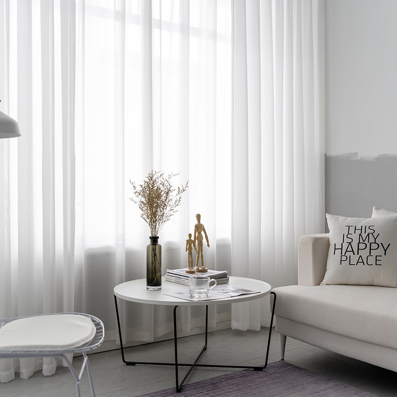 Modern White Linen Solid Sheer - Linen Curtain Eyelet review and price