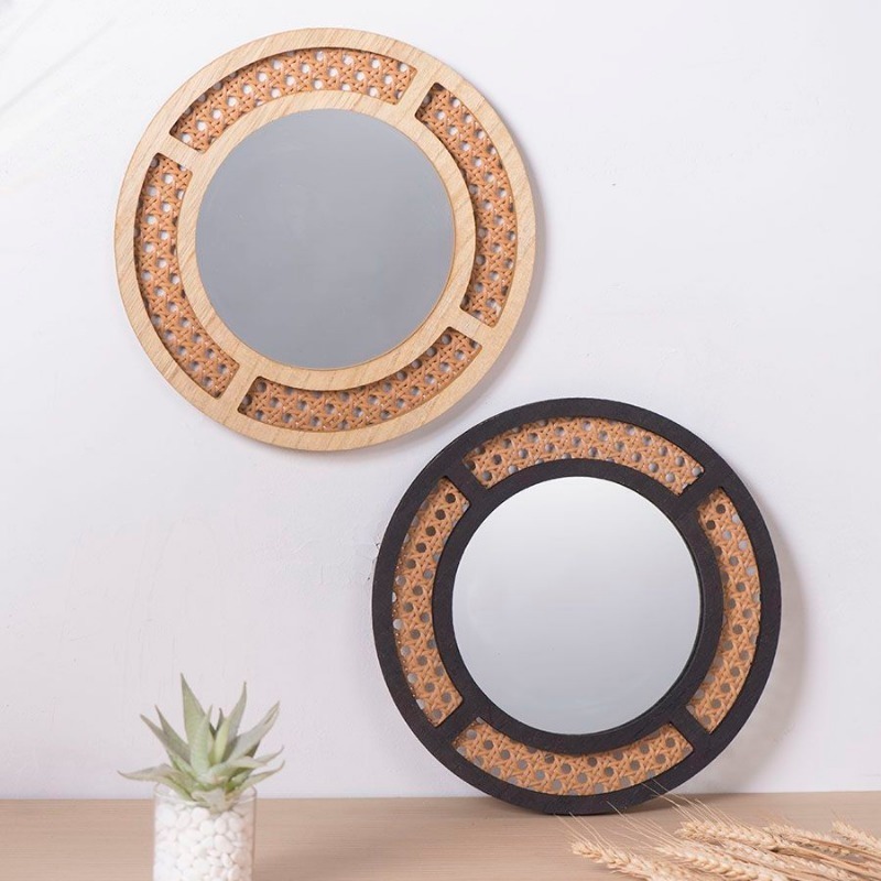Creative Decorative Mirror Han - Rattan Mirror Round review and price