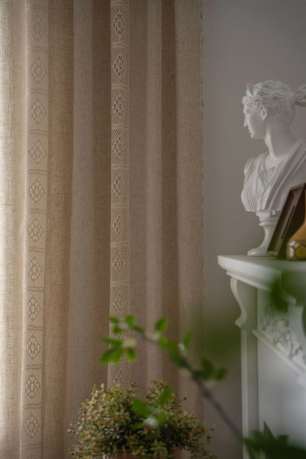 Boho Linen Semi Blackout Curta - Linen Curtain Eyelet review and price