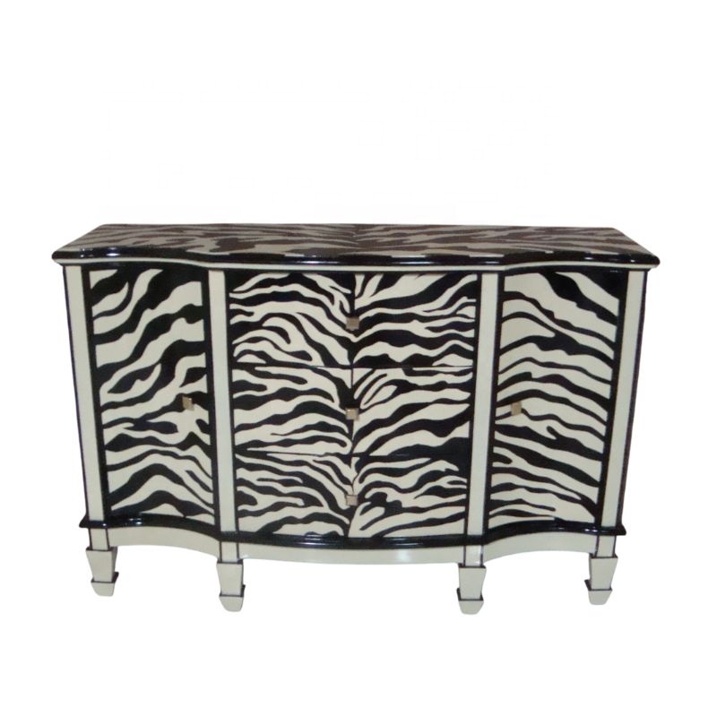 Zebra Painted Kitchen Cabinet  - Interior Design Monochrome review and price