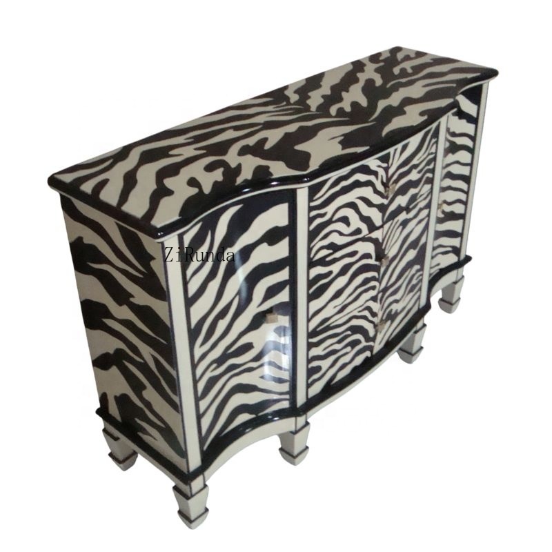 Zebra Painted Kitchen Cabinet  - Interior Design Monochrome review and price
