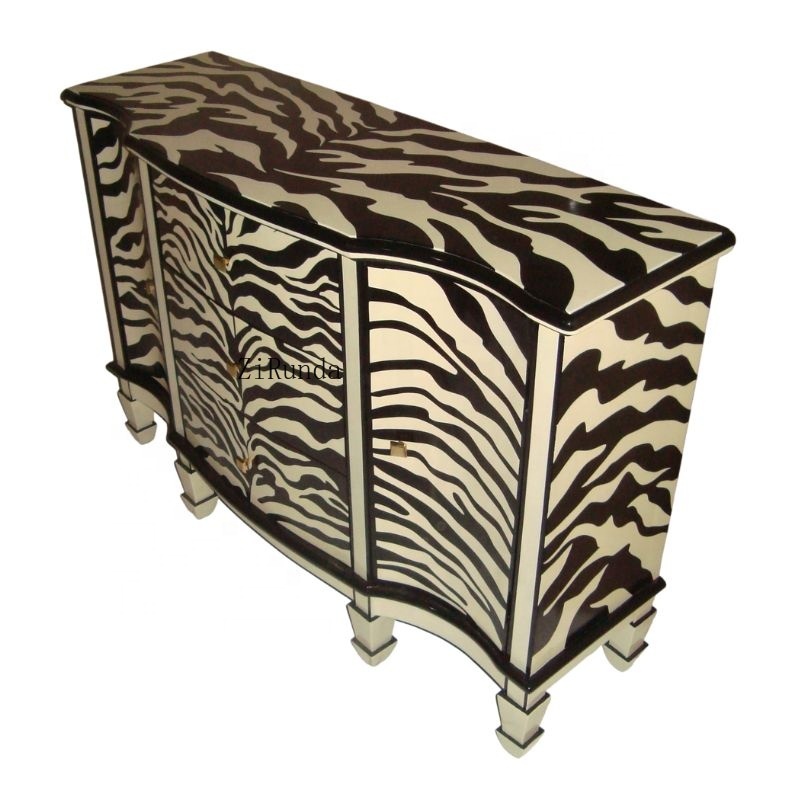 Zebra Painted Kitchen Cabinet  - Interior Design Monochrome review and price