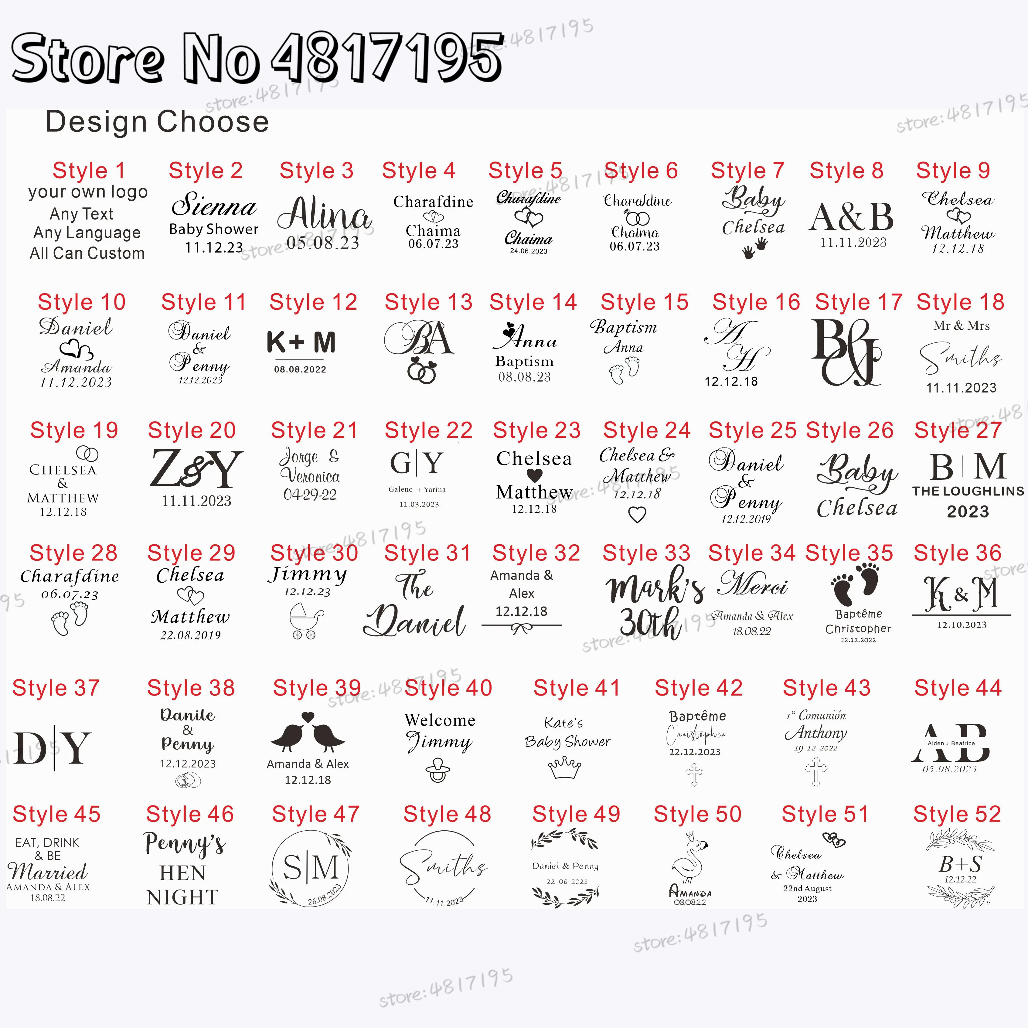 20/50/100Pcs Personalized Acry - Interior Design Names review and price