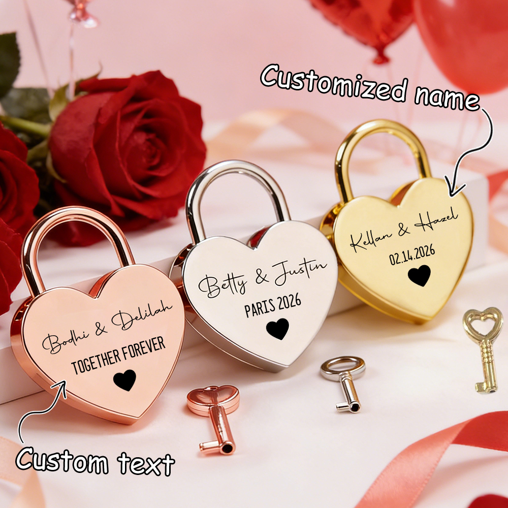 Custom Name Heart-Shaped Padlo - Interior Design Names review and price