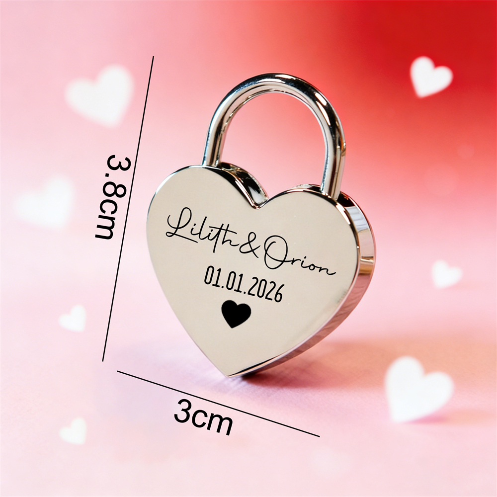 Custom Name Heart-Shaped Padlo - Interior Design Names review and price