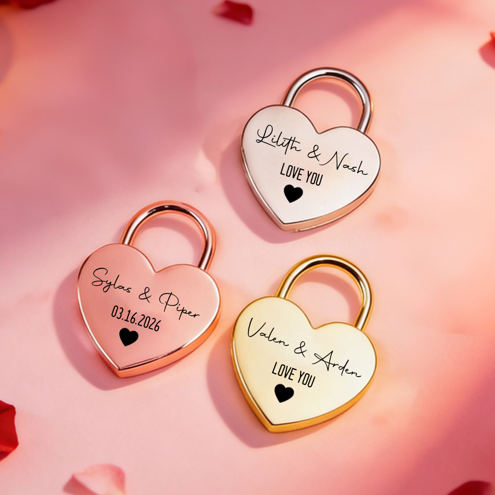 Custom Name Heart-Shaped Padlo - Interior Design Names review and price