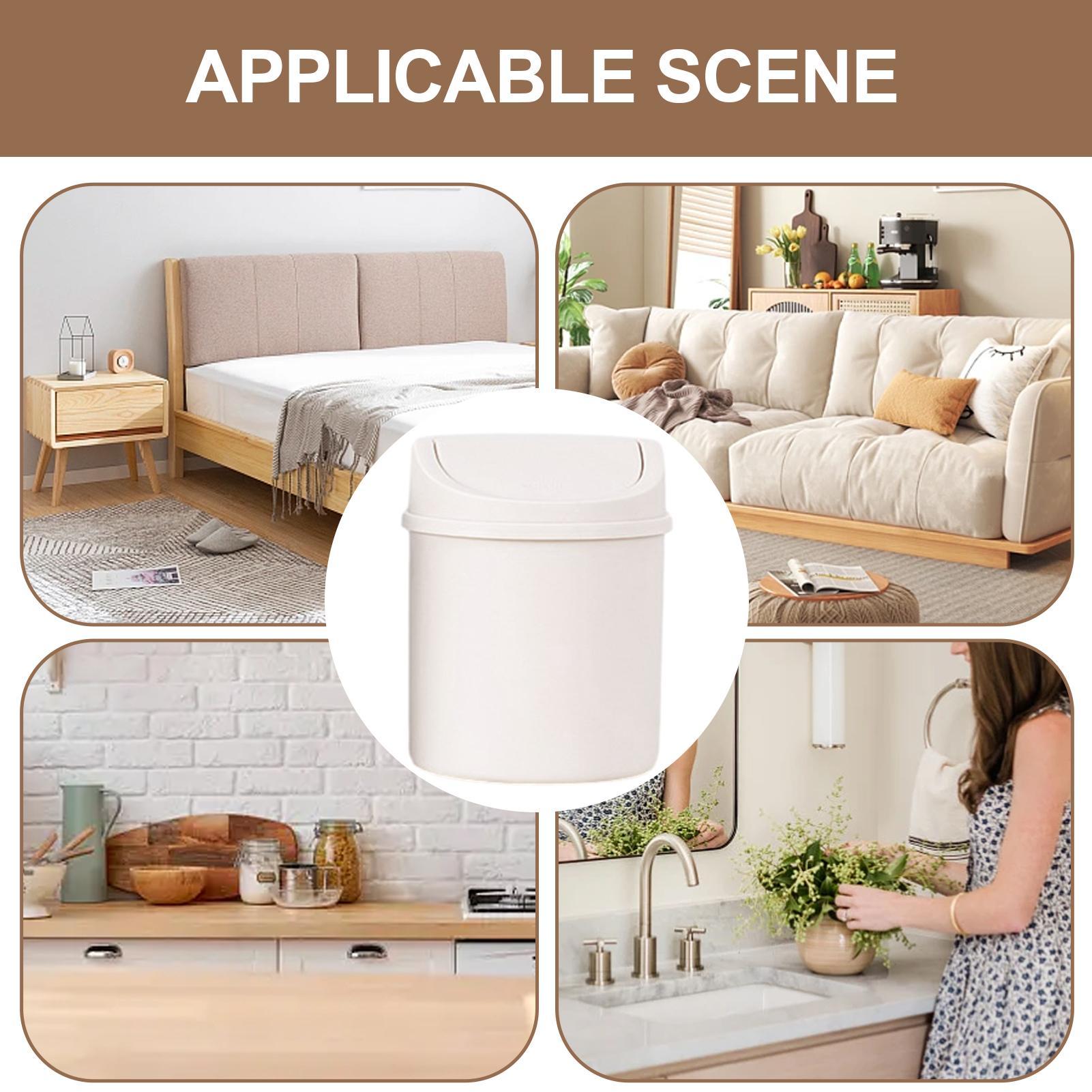 Mini Desktop Trash Can with Li - Interior Design Your Room review and price