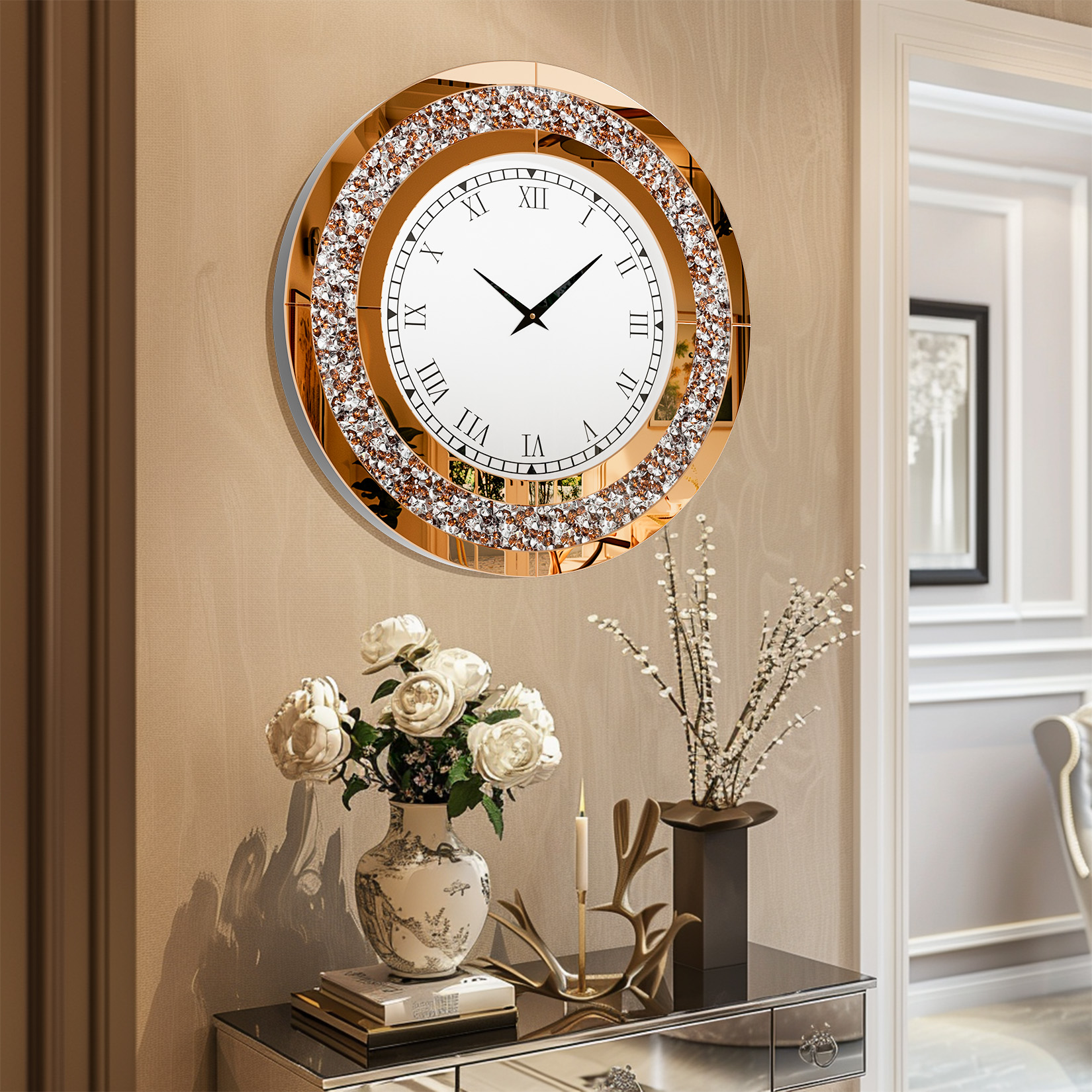 Silver,Tawny Tinted Round Mirr - Rattan Mirror Round review and price