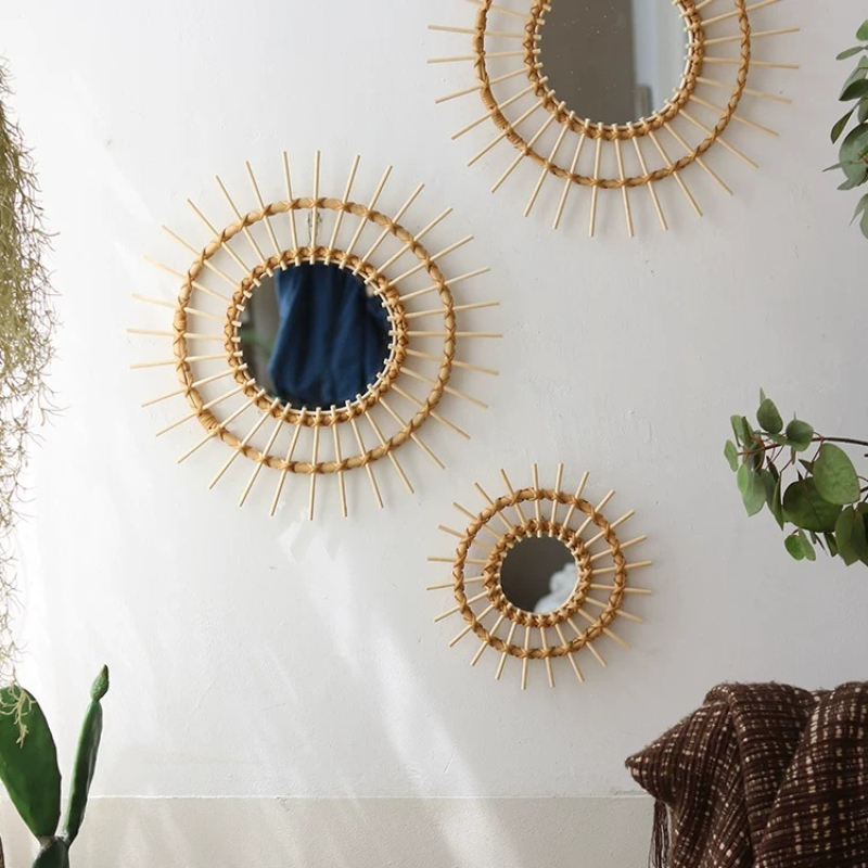 Creative Rattan Round Decorati - Rattan Mirror Round review and price