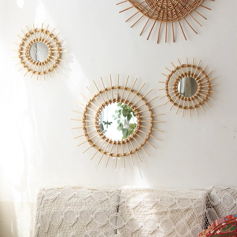 Creative Rattan Round Decorati - Rattan Mirror Round review and price