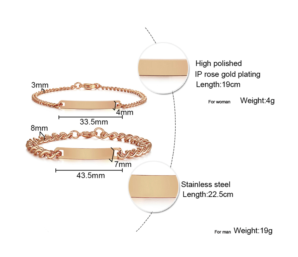 Plate Id Tag Bar Bracelet Cuba - Interior Design Names review and price