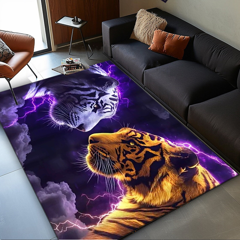 Tiger faces rug with electric  - Interior Design Your Room review and price