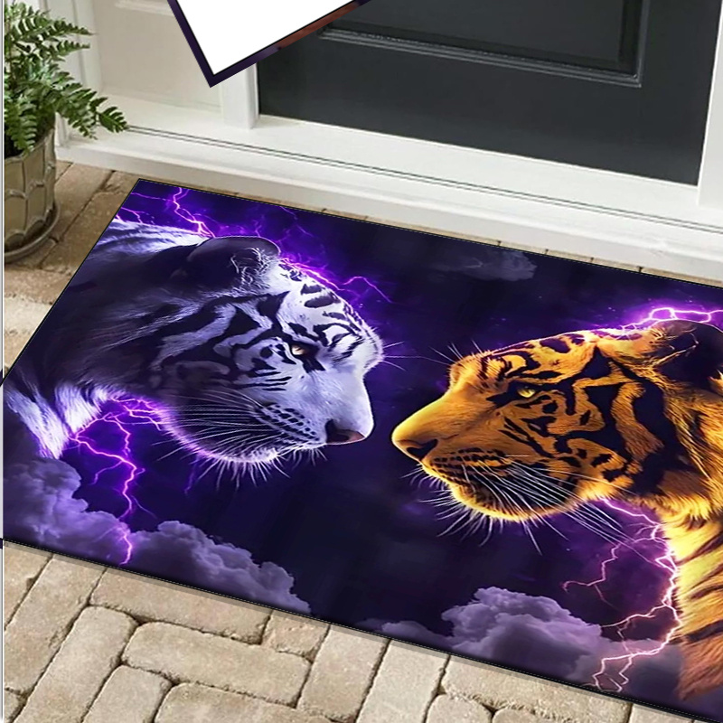 Tiger faces rug with electric  - Interior Design Your Room review and price