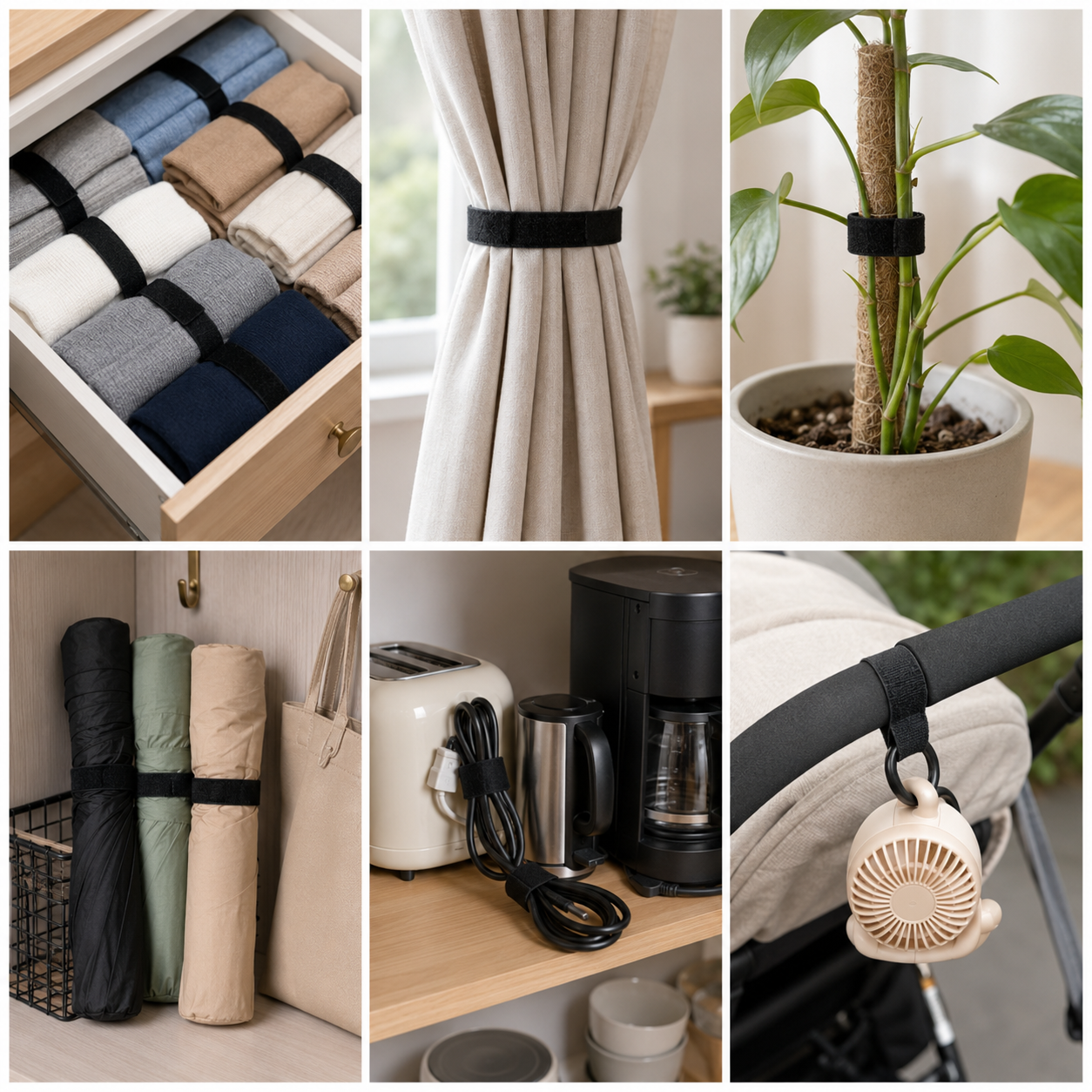 Velcros Straps Reusable Organi - Interior Design Co review and price