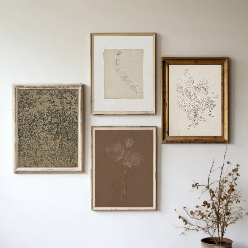 Vintage Minimalist Olive Branc - Interior Design Poster review and price
