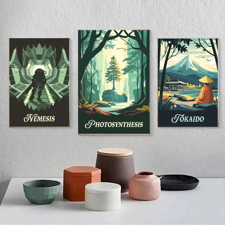Cartoon Abstract Game Scene La - Interior Design Poster review and price