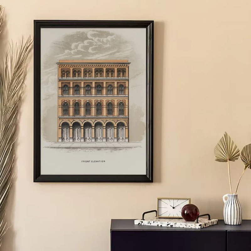 Vintage Drawing Sketch Geometr - Interior Design Poster review and price