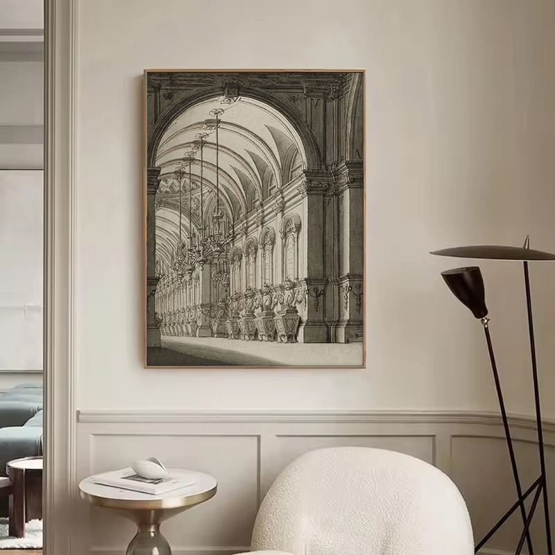 Vintage Drawing Sketch Geometr - Interior Design Poster review and price