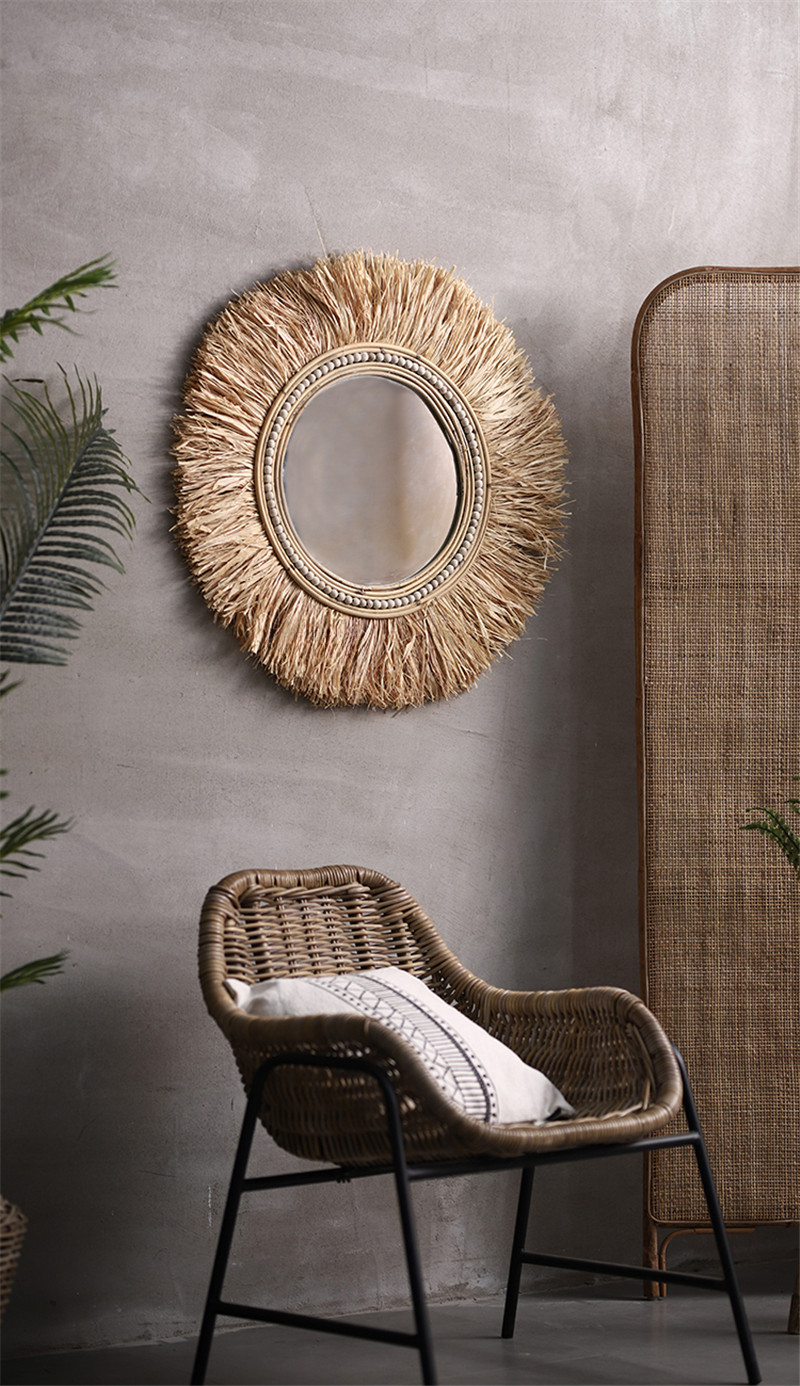 Rattan Decorative Mirrors for  - Rattan Mirror Round review and price