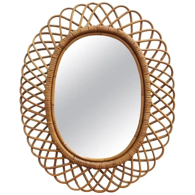 Modern round rattan wall mirro - Rattan Mirror Round review and price