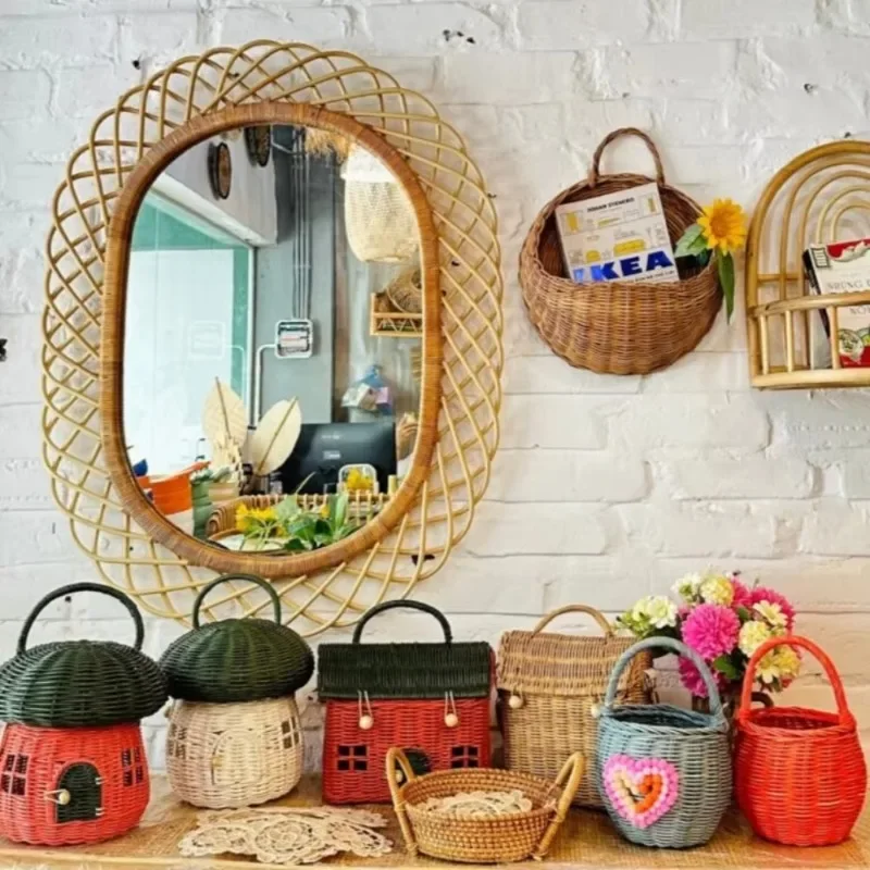 Modern round rattan wall mirro - Rattan Mirror Round review and price